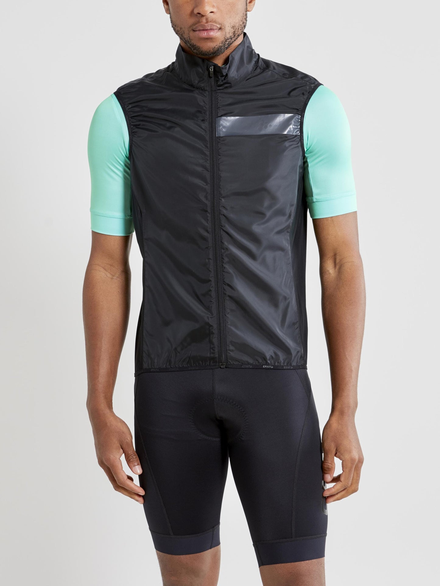 MEN'S ESSENCE LIGHT WIND CYCLING VEST - Black Craft Sportswear NA