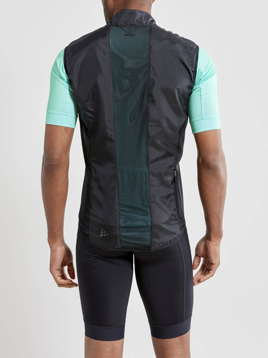 MEN'S ESSENCE LIGHT WIND CYCLING VEST - Black Craft Sportswear NA