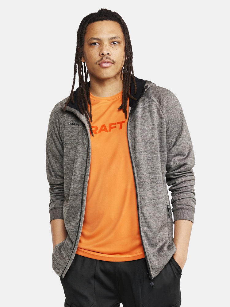 Men's ADV Unify Full-Zip Hood - Dk Grey Melange Craft Sportswear NA