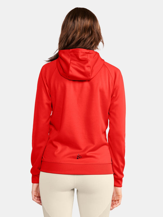 Women's ADV Full-Zip Hood - BRIGHT RED Craft Sportswear NA