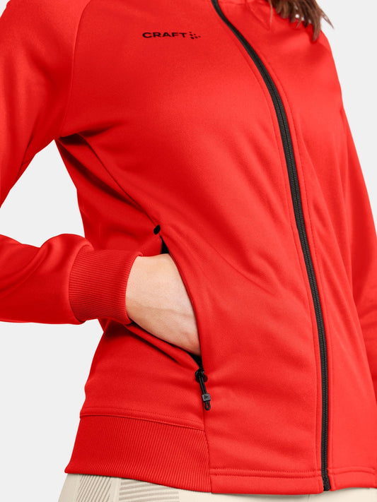 Women's ADV Full-Zip Hood - BRIGHT RED Craft Sportswear NA