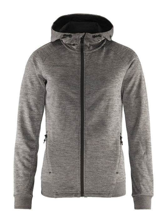 Women's ADV Full-Zip Hood - Dk Grey Melange Craft Sportswear NA