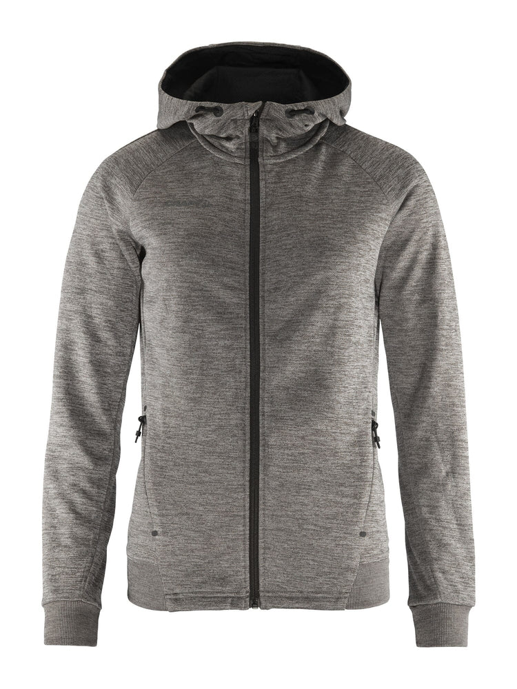 Women's ADV Full-Zip Hood - Dk Grey Melange Craft Sportswear NA