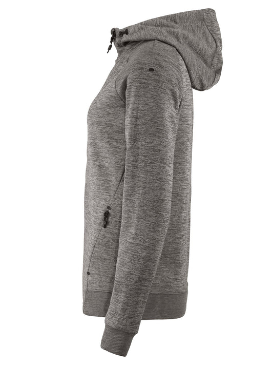 Women's ADV Full-Zip Hood - Dk Grey Melange Craft Sportswear NA