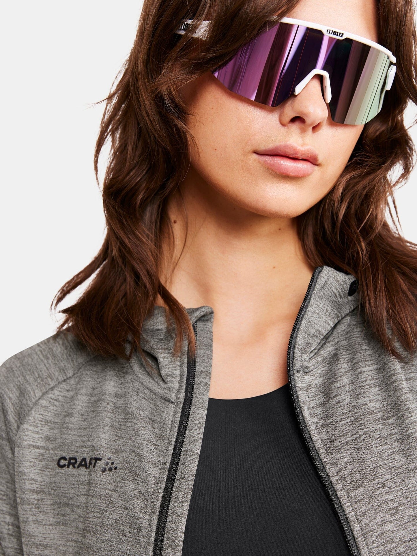 Women's ADV Full-Zip Hood - Dk Grey Melange Craft Sportswear NA