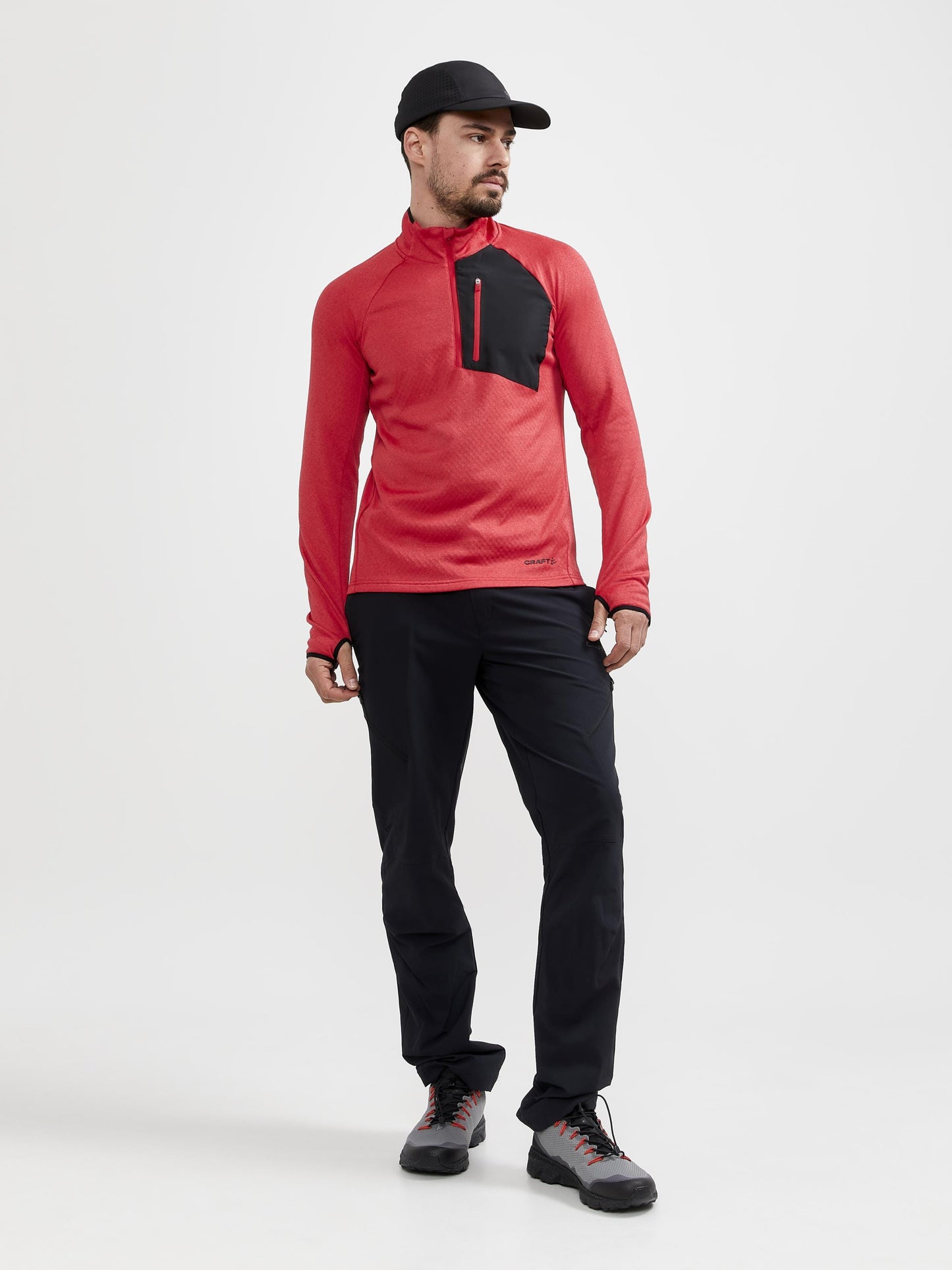 MEN'S CORE TRIM THERMAL MIDLAYER - LYCHEE-MELANGE Craft Sportswear NA
