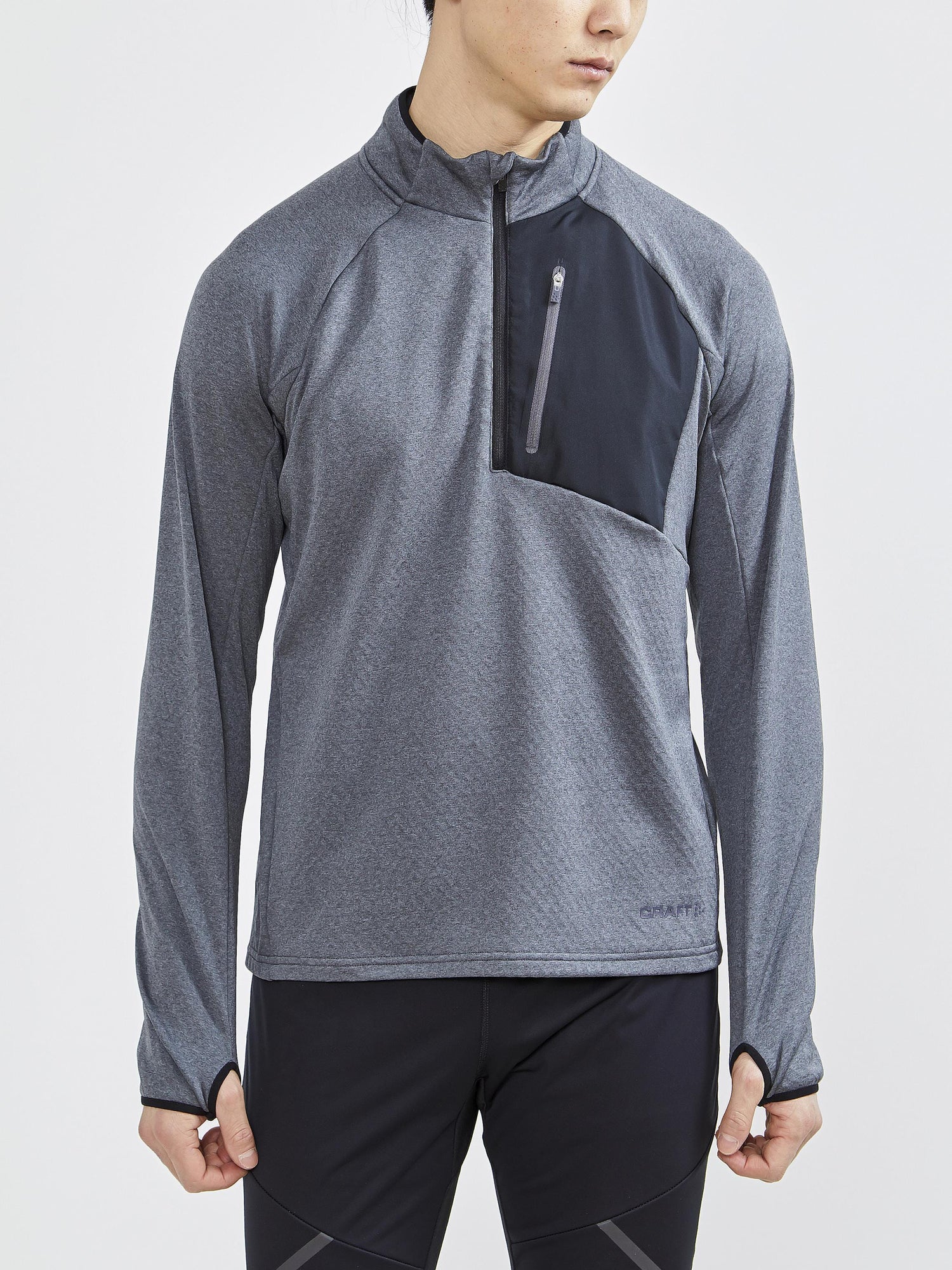 MEN'S CORE TRIM THERMAL MIDLAYER - Dk Grey Melange Craft Sportswear NA