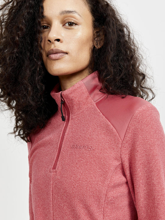 WOMEN'S CORE EDGE THERMAL MIDLAYER - ROSE Craft Sportswear NA
