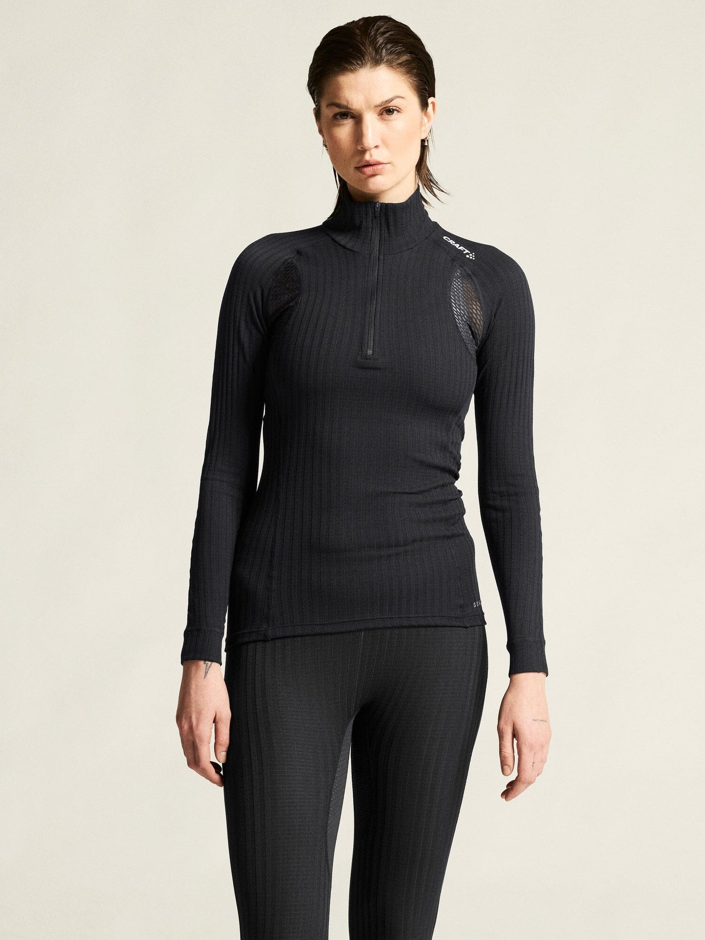 Women's Active Extreme X Zip Baselayer - Black Women's Baselayer Craft Sportswear NA