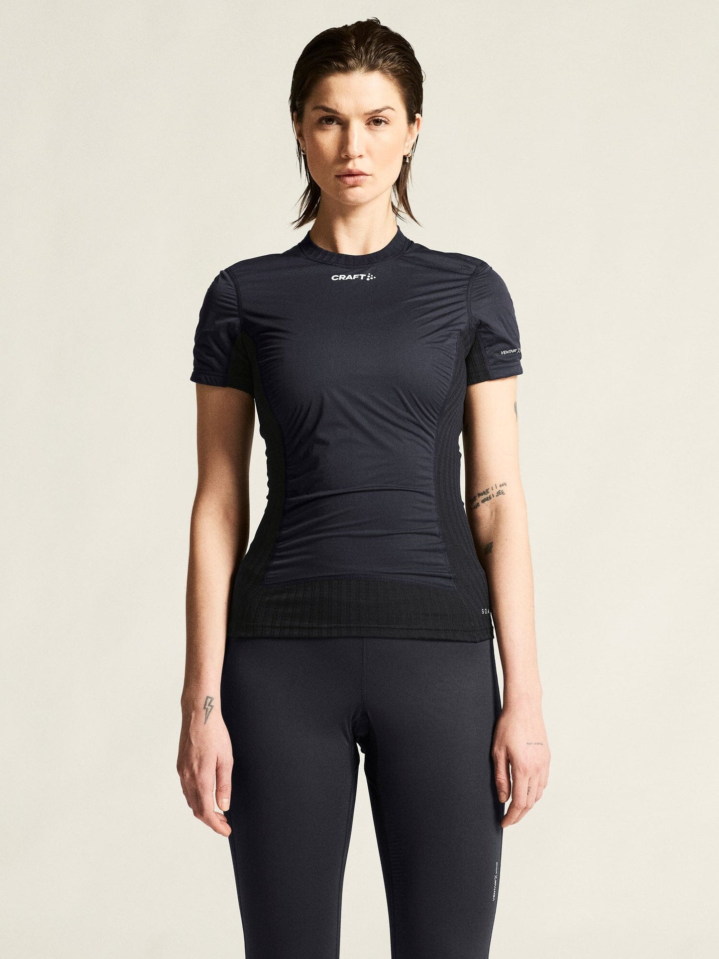 Women's Active Extreme X Wind SS - Black/Granite Women's Tops, T's, and Tanks Craft Sportswear NA
