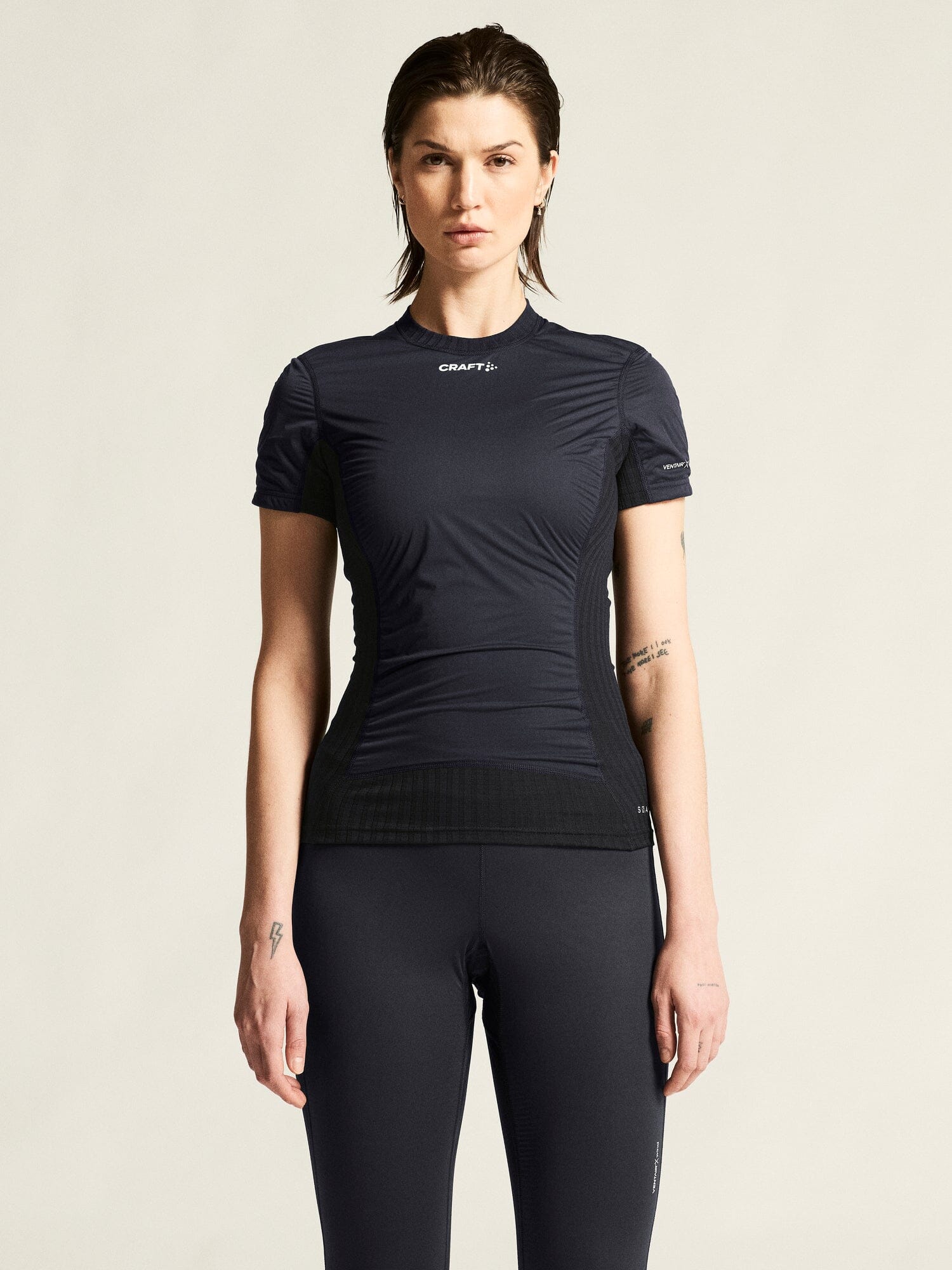 Women's Active Extreme X Wind SS - Black/Granite Women's Tops, T's, and Tanks Craft Sportswear NA