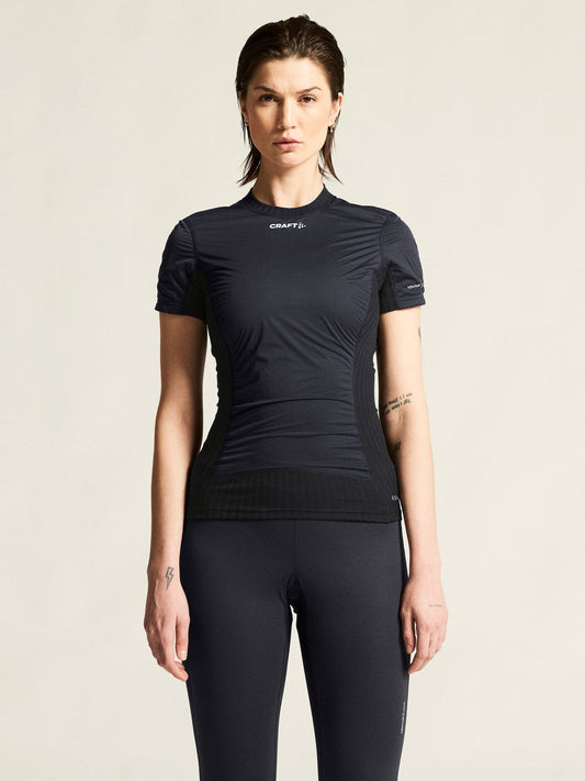 Women's Active Extreme X Wind SS - Black/Granite Women's Tops, T's, and Tanks Craft Sportswear NA