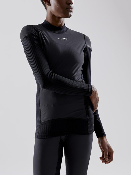 WOMEN'S ACTIVE EXTREME X WIND BASELAYER - Black/Granite Craft Sportswear NA
