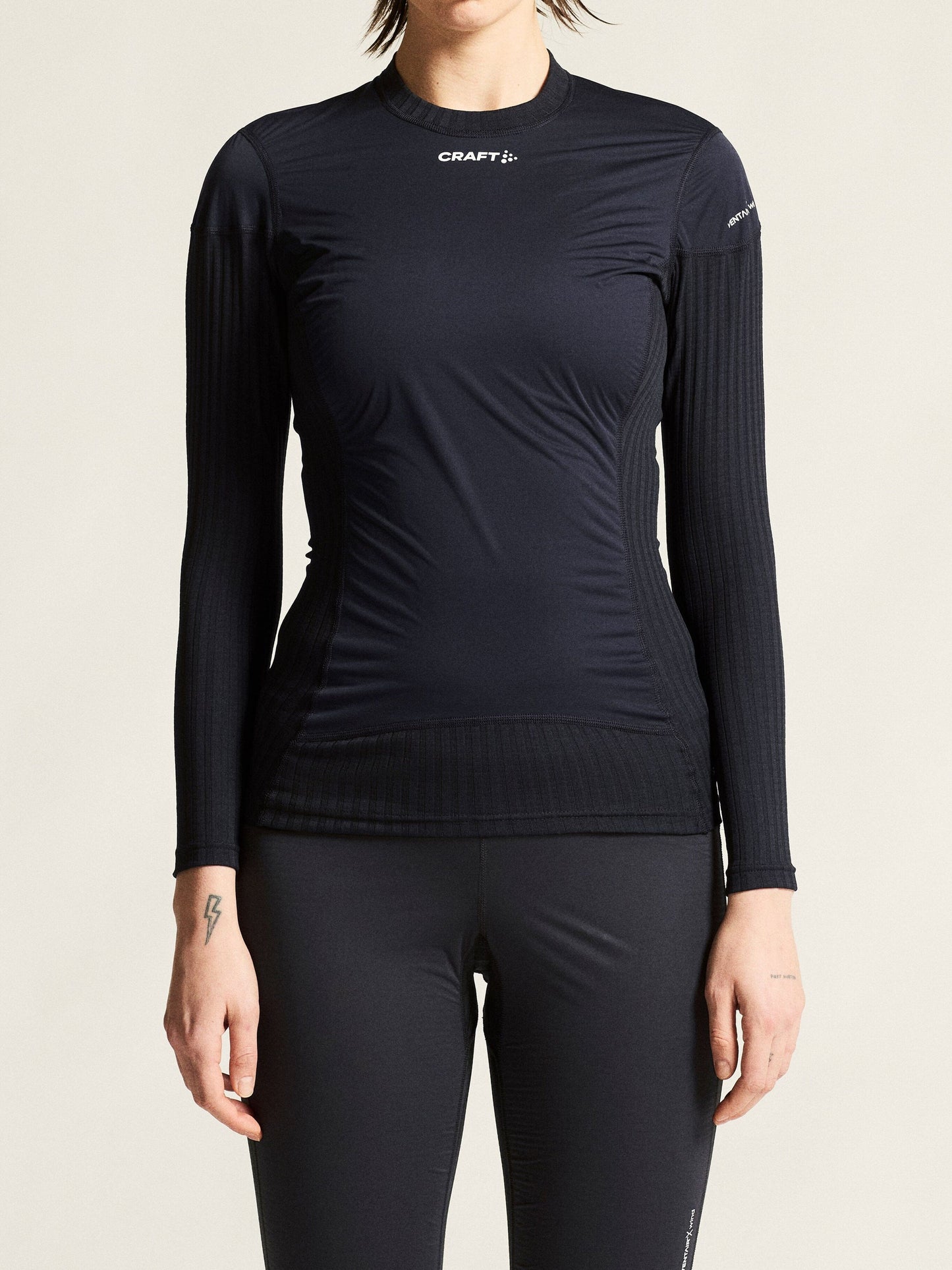 Women's Active Extreme X Wind Baselayer - Black/Granite Women's Baselayer Craft Sportswear NA