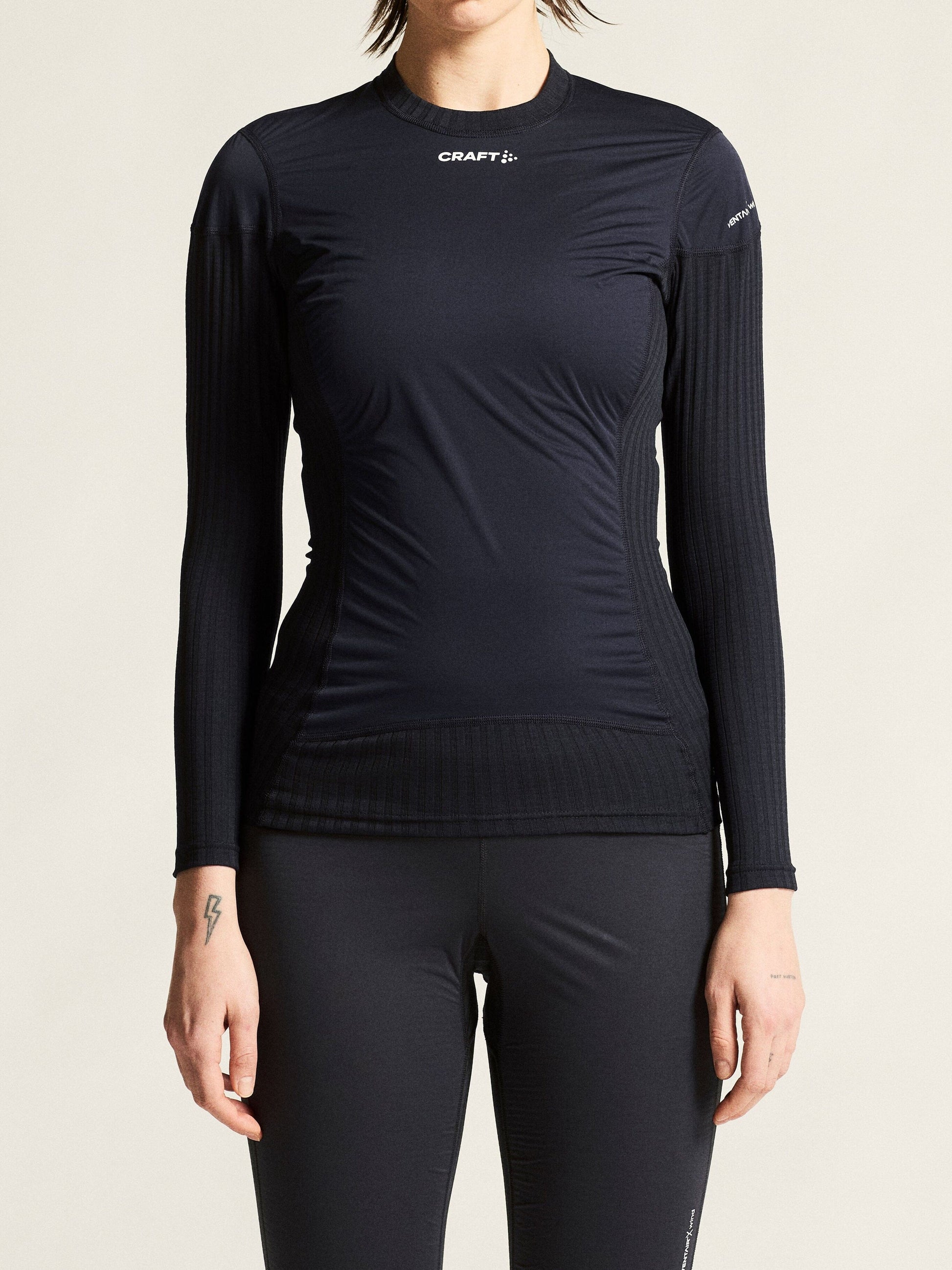 Women's Active Extreme X Wind Baselayer - Black/Granite Women's Baselayer Craft Sportswear NA