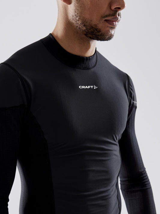 MEN'S ACTIVE EXTREME X WIND BASELAYER - Black/Granite Craft Sportswear NA
