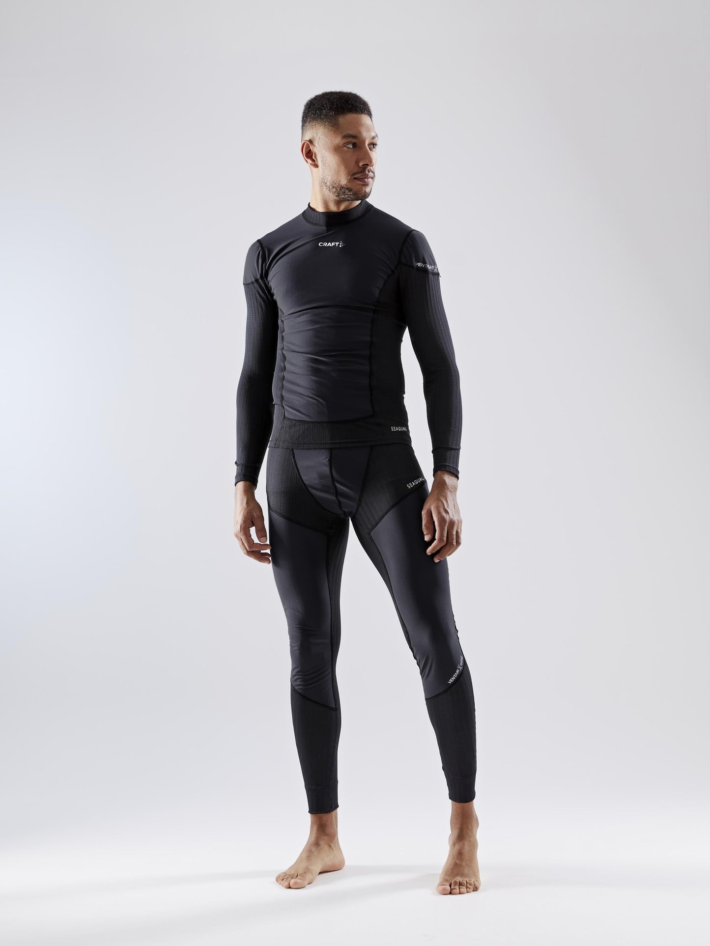 MEN'S ACTIVE EXTREME X WIND BASELAYER - Black/Granite Craft Sportswear NA