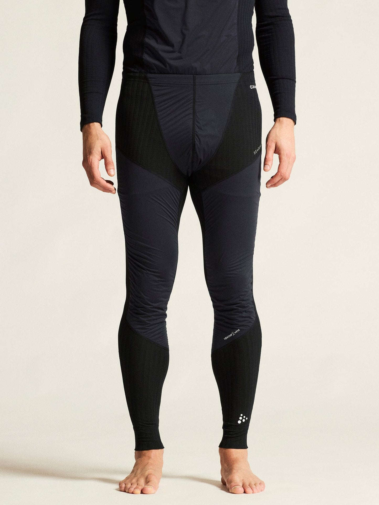 Men's Active Extreme X Wind Baselayer Pants - Black/Granite Men's Baselayer Craft Sportswear NA