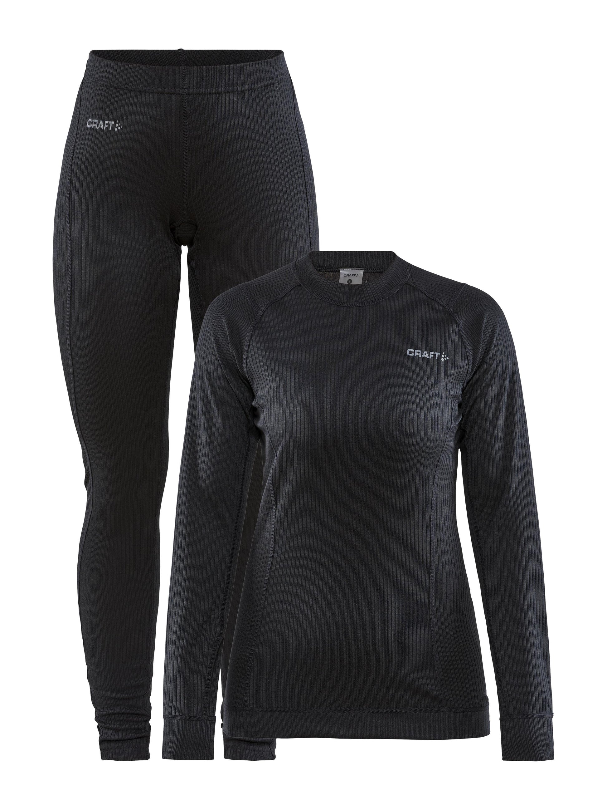 WOMEN'S CORE DRY BASELAYER SET - Black Craft Sportswear NA