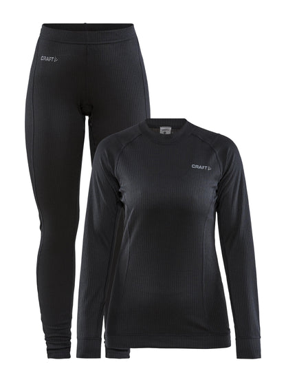WOMEN'S CORE DRY BASELAYER SET - Black Craft Sportswear NA