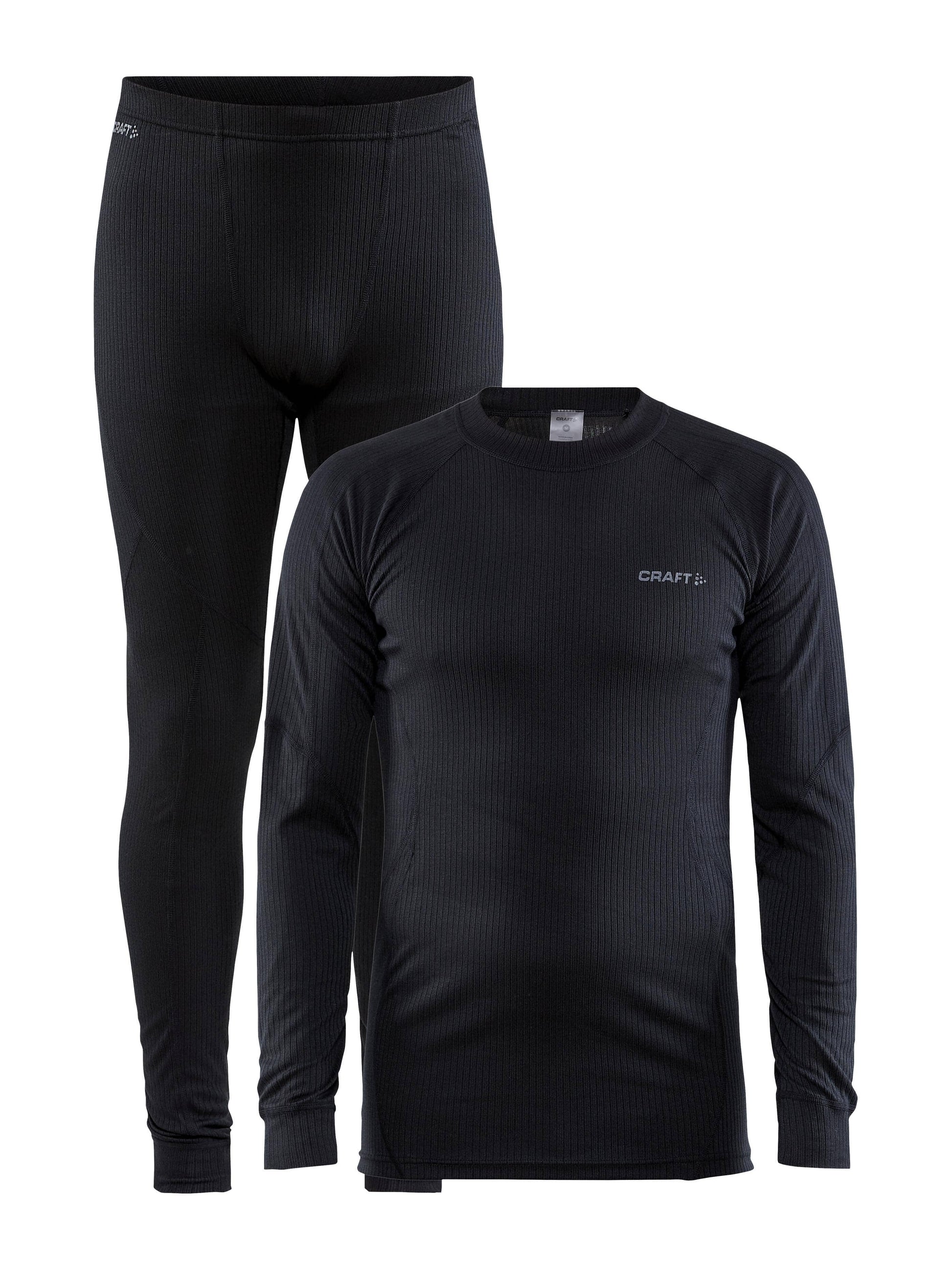 MEN'S CORE DRY BASELAYER SET - Black Craft Sportswear NA