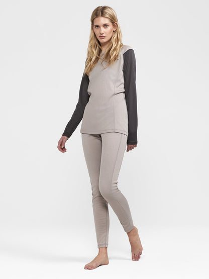 Women's Core Warm Baselayer Set - Clay/Granite Women's Baselayer Craft Sportswear NA
