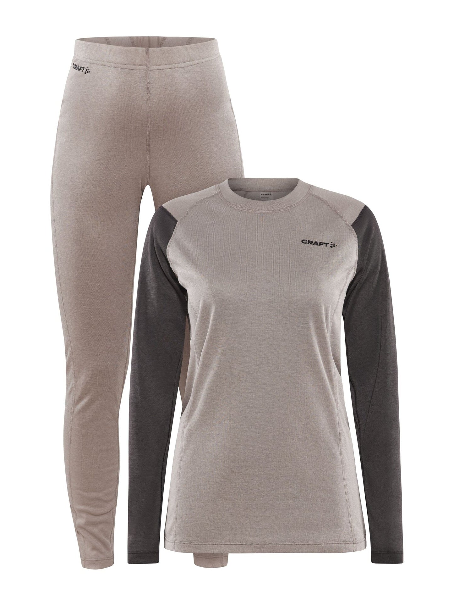 Women's Core Warm Baselayer Set - Clay/Granite Women's Baselayer Craft Sportswear NA