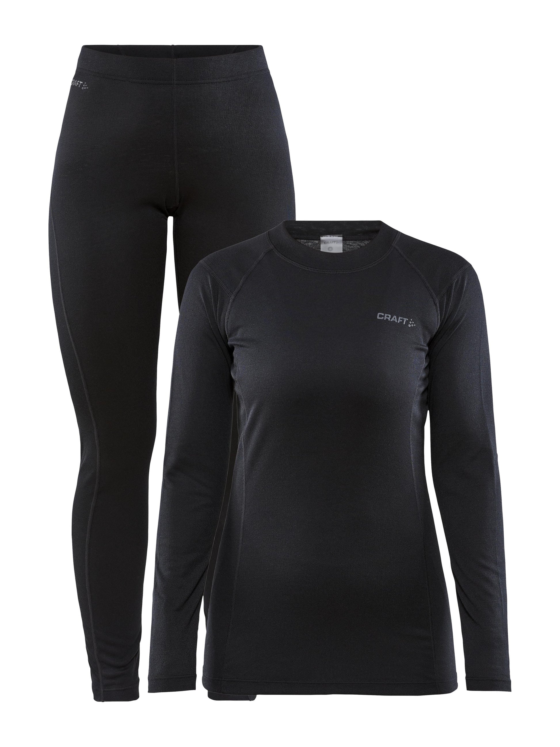 WOMEN'S CORE WARM BASELAYER SET - Black Craft Sportswear NA