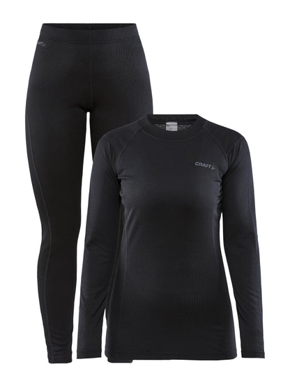 WOMEN'S CORE WARM BASELAYER SET - Black Craft Sportswear NA