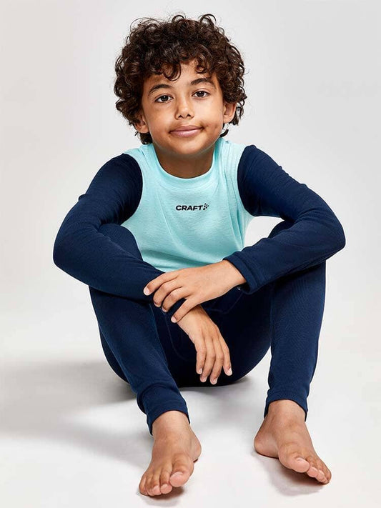 KIDS CORE WARM BASELAYER SET - BLAZE-AREA Craft Sportswear NA