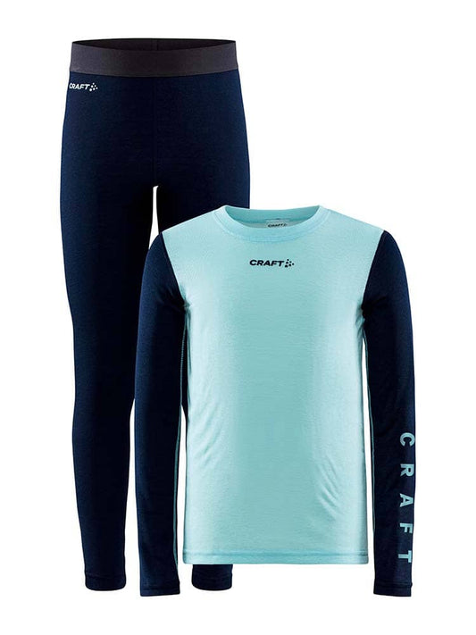 KIDS CORE WARM BASELAYER SET - BLAZE-AREA Craft Sportswear NA