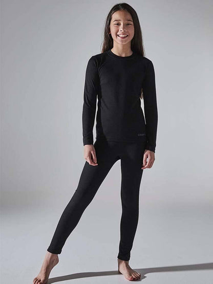 KIDS CORE WARM BASELAYER SET - Black Craft Sportswear NA