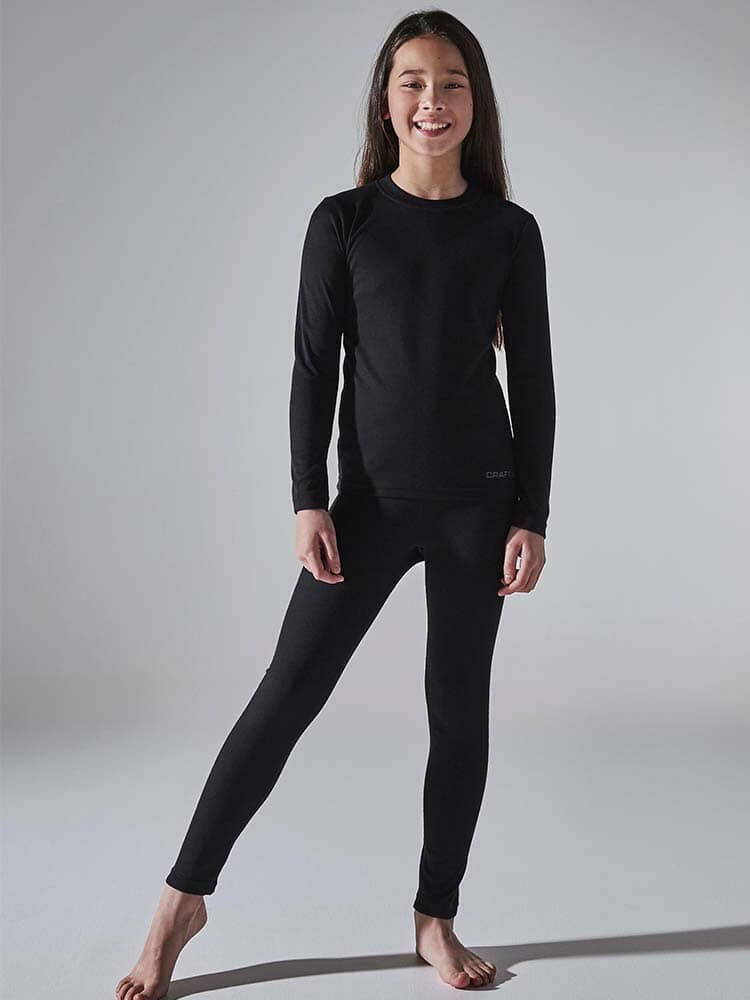 KIDS CORE WARM BASELAYER SET - Black Craft Sportswear NA