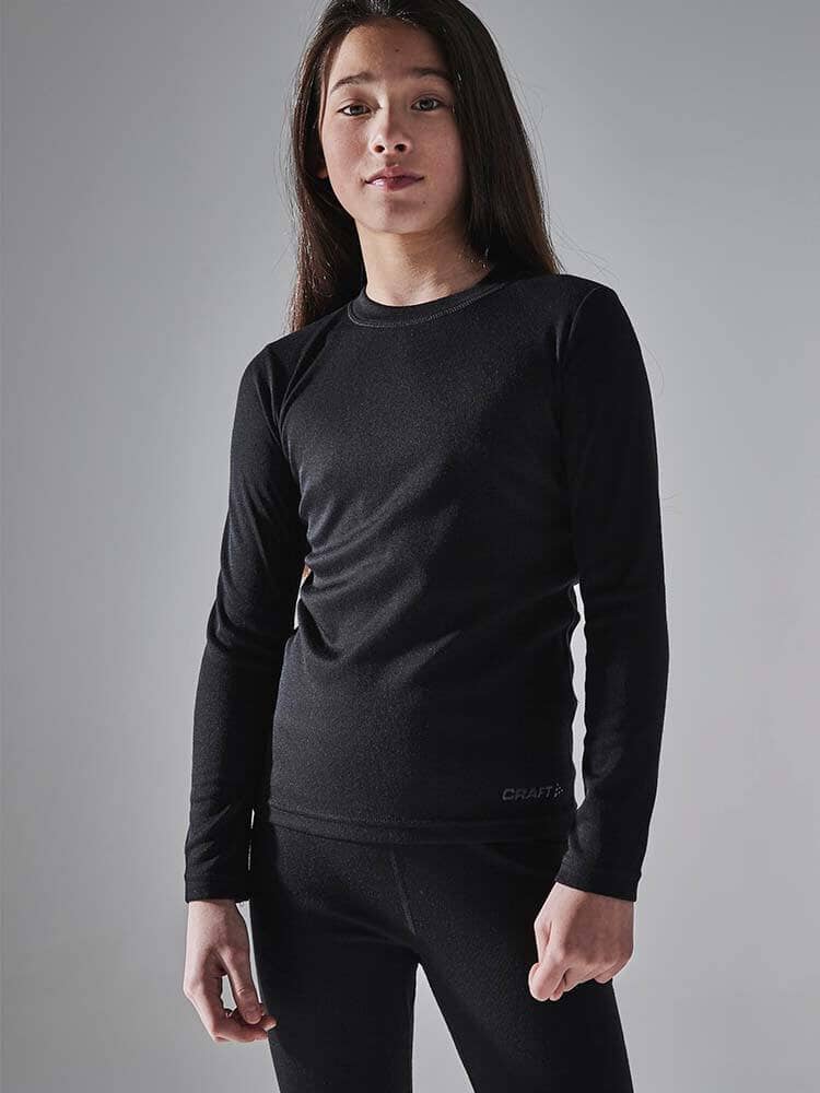 KIDS CORE WARM BASELAYER SET - Black Craft Sportswear NA