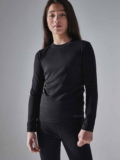 KIDS CORE WARM BASELAYER SET - Black Craft Sportswear NA