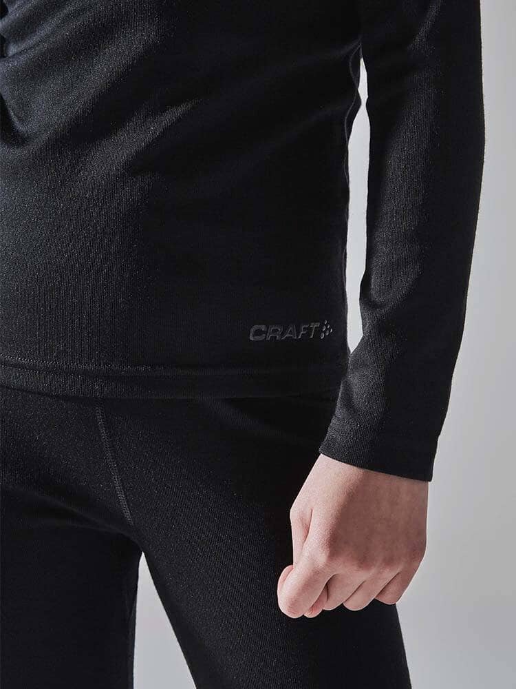 KIDS CORE WARM BASELAYER SET - Black Craft Sportswear NA