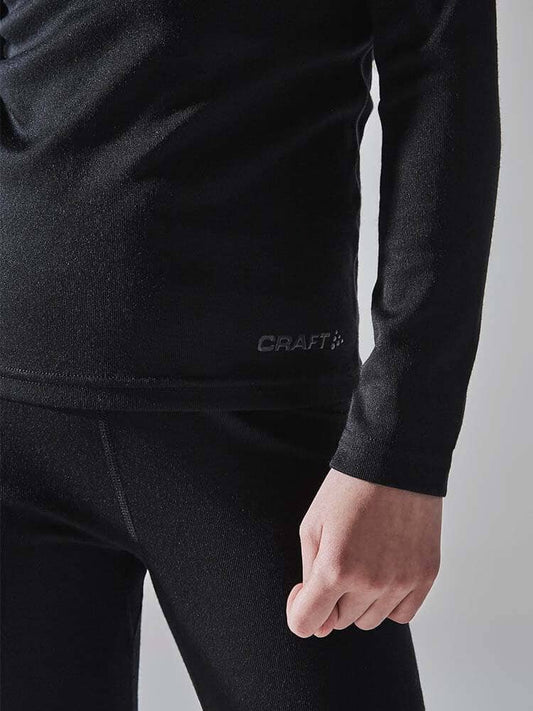 KIDS CORE WARM BASELAYER SET - Black Craft Sportswear NA