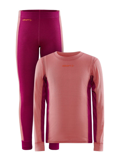 KIDS CORE DRY BASELAYER SET - CORAL-ROXO Craft Sportswear NA