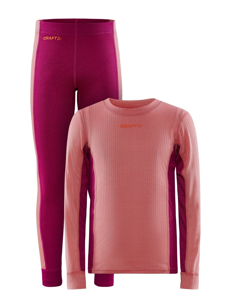 KIDS CORE DRY BASELAYER SET - CORAL-ROXO Craft Sportswear NA