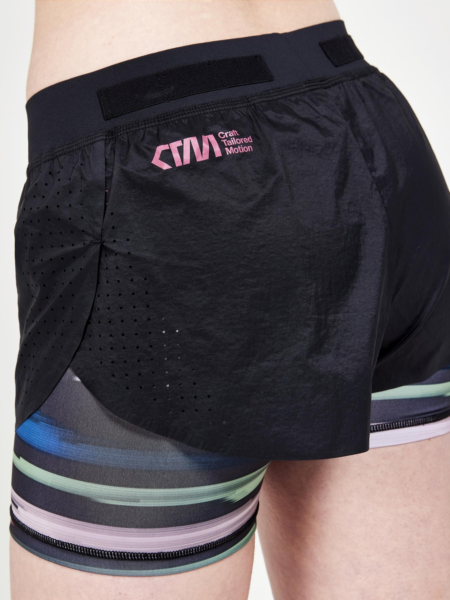 WOMEN'S CTM DISTANCE 2IN1 RUNNING SHORTS - MULTI-ROXO Craft Sportswear NA