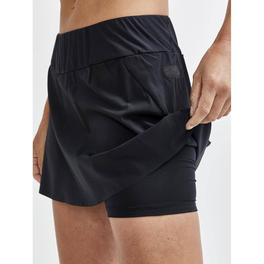 WOMEN'S PRO HYPERVENT 2IN1 RUNNING SKIRT - Black Craft Sportswear NA