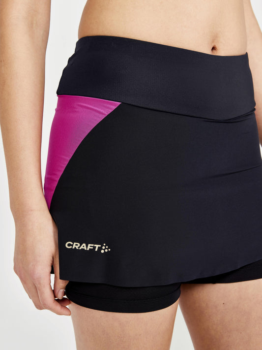 WOMEN'S PRO HYPERVENT 2IN1 RUNNING SKIRT - BLACK-ROXO Craft Sportswear NA