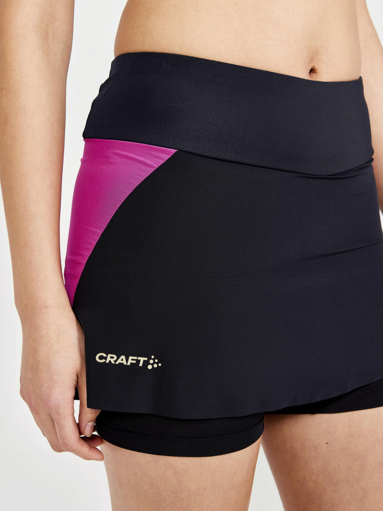 WOMEN'S PRO HYPERVENT 2IN1 RUNNING SKIRT - BLACK-ROXO Craft Sportswear NA