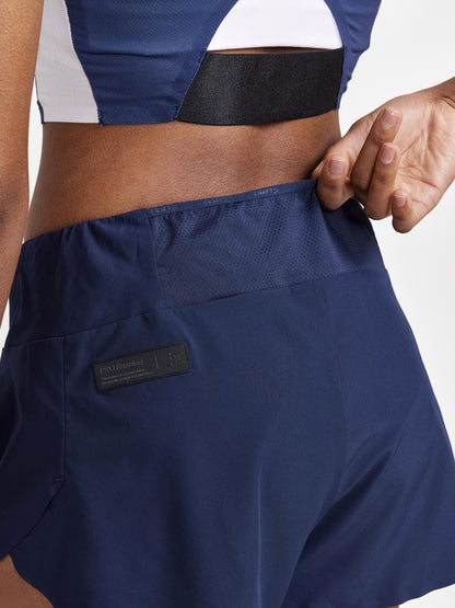 WOMEN'S PRO HYPERVENT RUNNING SPLIT SHORTS - BLAZE Craft Sportswear NA