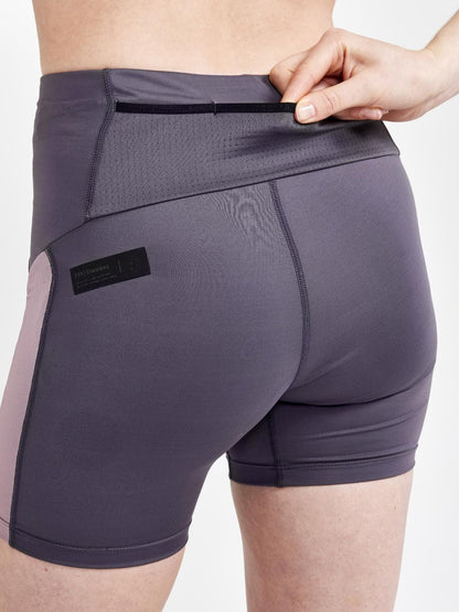 WOMEN'S PRO HYPERVENT RUNNING SHORT TIGHTS - GRANITE-GERBERA Craft Sportswear NA