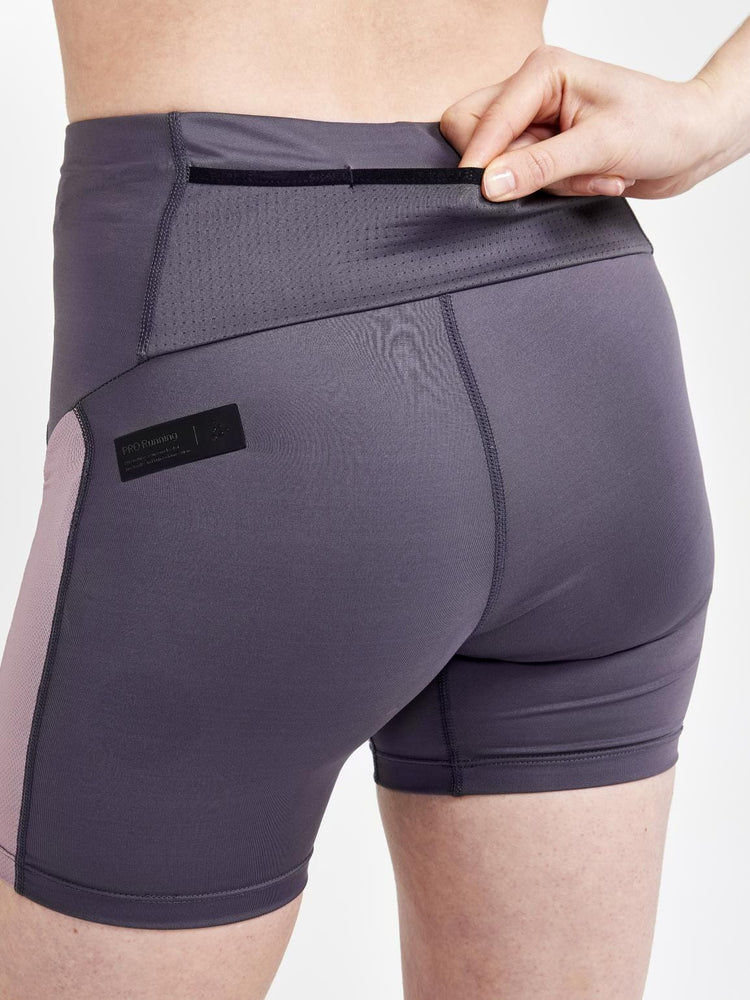 WOMEN'S PRO HYPERVENT RUNNING SHORT TIGHTS - GRANITE-GERBERA Craft Sportswear NA