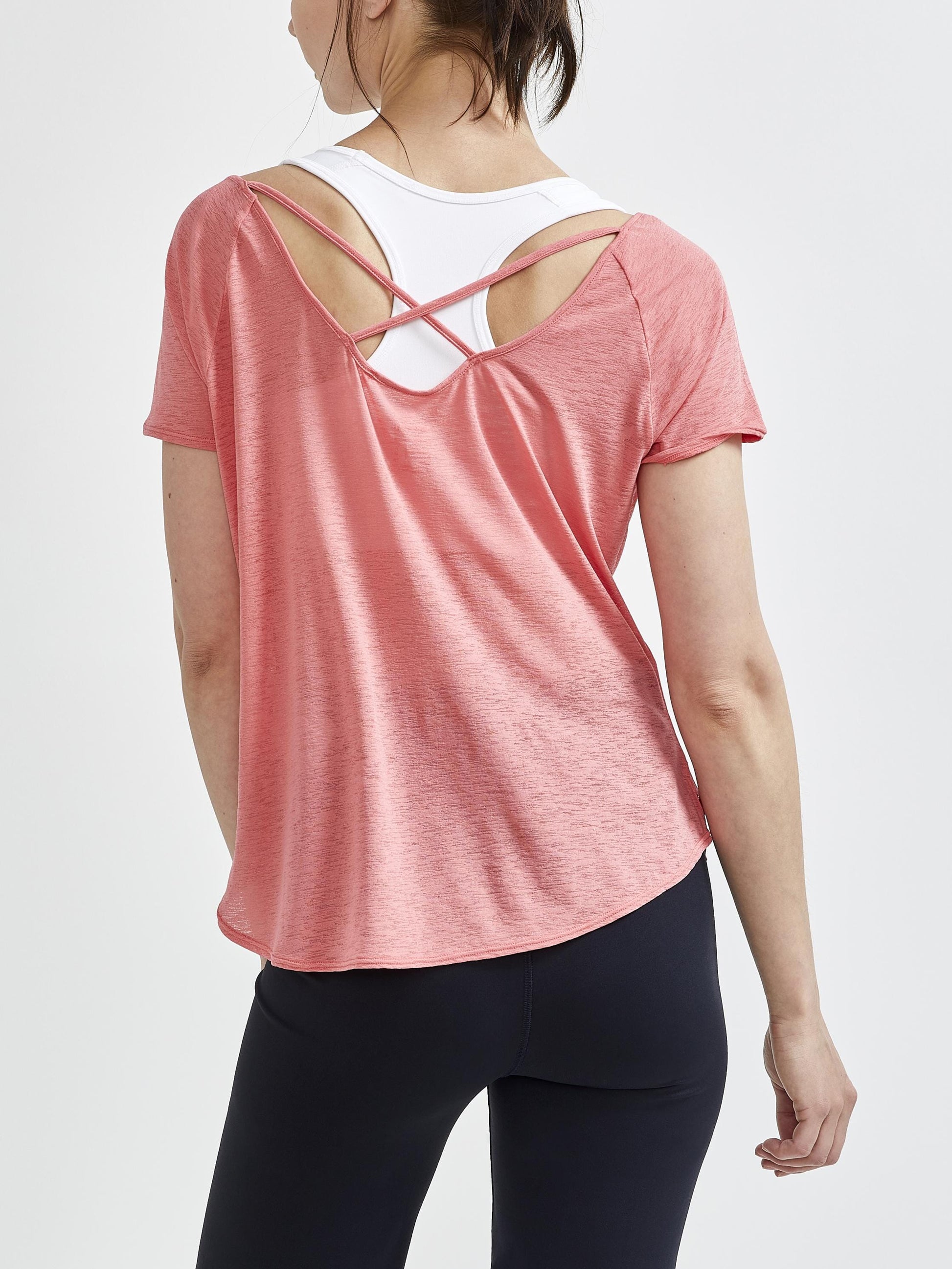 Women's CORE Charge Cross Back Tee - CORAL Craft Sportswear NA