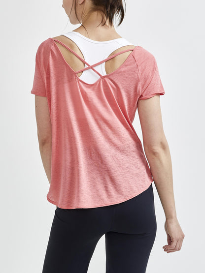 Women's CORE Charge Cross Back Tee - CORAL Craft Sportswear NA