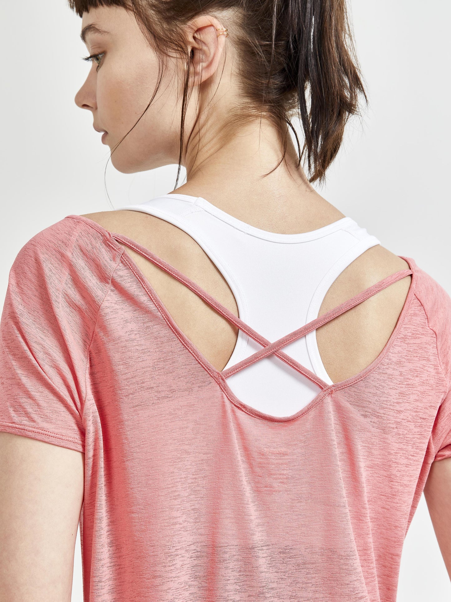 Women's CORE Charge Cross Back Tee - CORAL Craft Sportswear NA