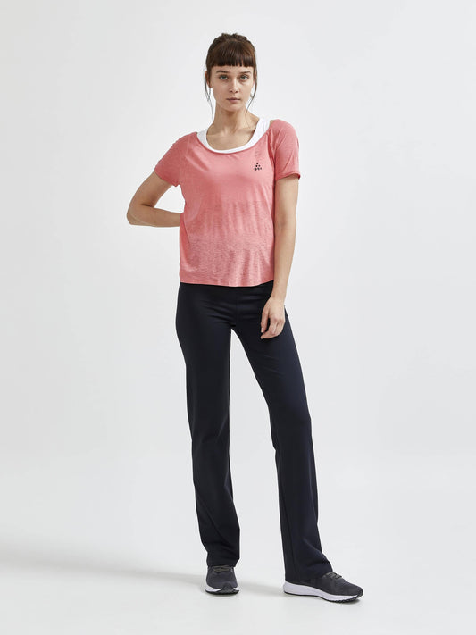 Women's CORE Charge Cross Back Tee - CORAL Craft Sportswear NA